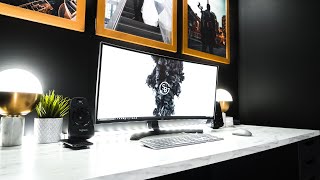 Modern Minimal & Clean Dream Tech Desk Setup | 2021 Desk Tour