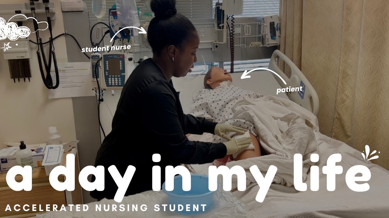 A DAY IN MY LIFE AS A NURSING STUDENT | skills lab & gym - YouTube