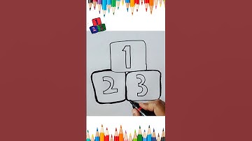 Number Blocks Drawing | Drawing and Coloring of Number blocks One,Two Three #numberblocks