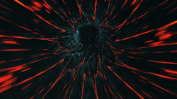 Abstract looped background with animation of flight in sci-fi tunnel with fantastic lights. Magma