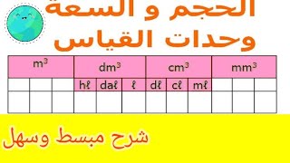 شرح مبسط وسهل وحدات قياس الحجم والسعة