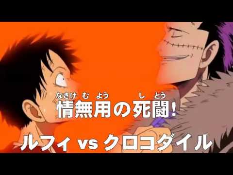 アニメonepiece ワンピース 第110話 あらすじ 情無用の死闘 ルフィvsクロコダイル Youtube