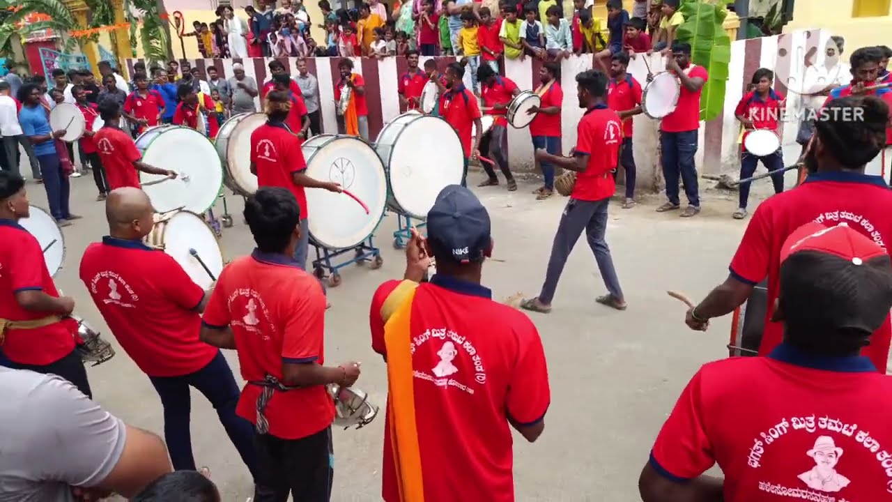 Bhagat Singh tamate At Nallurahalli jatre , #ramukolar #tudum #tamate #drums #band  9663865166,