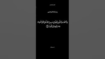سورة آل عمران الآية 169 القارئ ياسر الدوسري #تذكير_بالله_عز_و_جل #الدال_على_خير_كفاعله