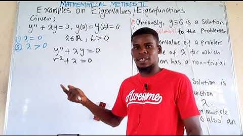 How to find the Eigenvalues and Eigenfunctions of a Sturm-Lioville problem.
