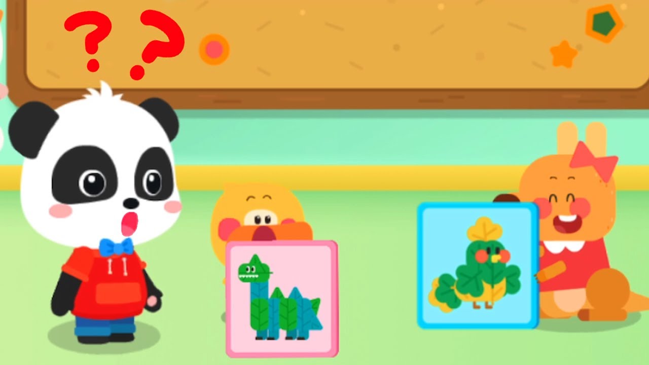 Little Panda's Learning Academy #26 - Join Kiki and Learn to Make a Leaf Collage - BabyBus Games