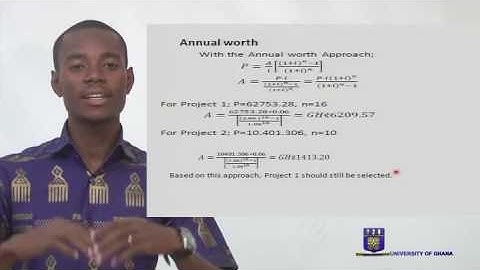 UGBS 202: BUSINESS MATHEMATICS - SESSION#9 - ANNUAL WORTH