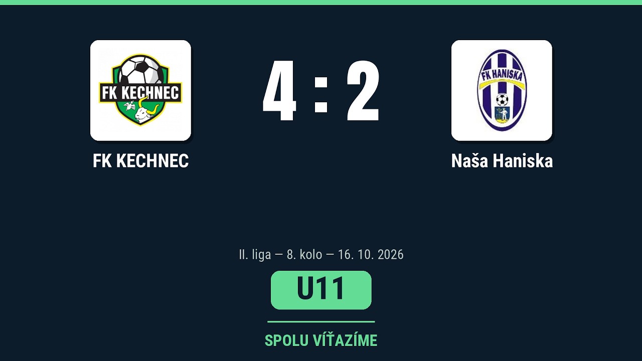 U11 - 8. kolo: FK KECHNEC — Naša Haniska 4:2
