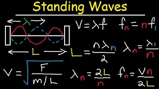 Standing Waves on a String, Fundamental Frequency, Harmonics, Overtones, Nodes, Antinodes, Physics screenshot 4