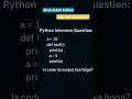 Trending python interview question! Be ready for Sprint! ##shorts #viral #trending