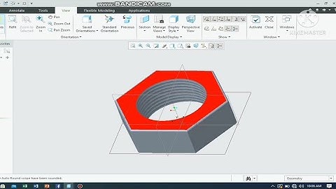 nut internal thread tutorial in PTC creo6.0.0.0 2021 2022