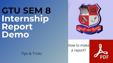 GTU Sem 8 Internship Report sample