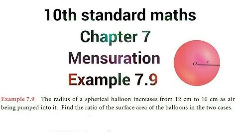 10th standard maths| chapter 7| Mensuration|Example 7.9|TN samacheer