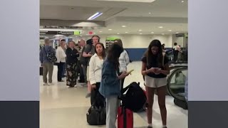 Passengers stuck for seven hours on tarmac at Newark Airport during storms | NBC New York