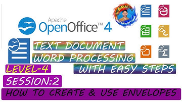 LEVEL4 APACHE OFFICE WORD PROCESSING S-2 HOW TO CREATE AN ENVELOPES , MODIFIED ENVELOPE SIZE
