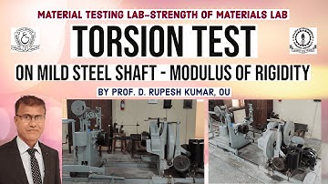 MTL03|MaterialTestingLab|StrengthOf Materials Lab|TorsionTest On MildSteel Shaft|Modulus of Rigidity