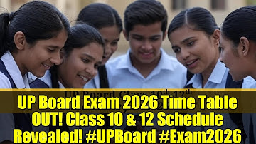 UP Board Exam 2026 Time Table OUT! Class 10 & 12 Schedule Revealed! #UPBoard #Exam2026