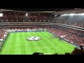 Benfica - Ajax : opkomst spelers en CL hymne