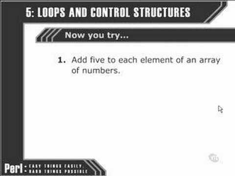 Perl Tutorials -Part 45- Now you try: Loops