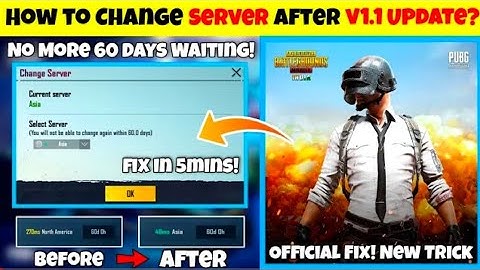 HOW TO CHANGE SERVER IN PUBG MOBILE O HOW TO FIX SERVER LOCK IN PUBG SERVER LOCK PUBG SOLUTION