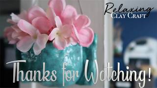 DIY Air-Dry Clay Hanging Plant Holders | Relaxing ASMR Craft | Clay Project #3