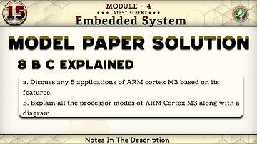 8 bc Model Paper Solution Explained Module 3 6th Sem Embedded systems ECE 2022 Scheme VTU