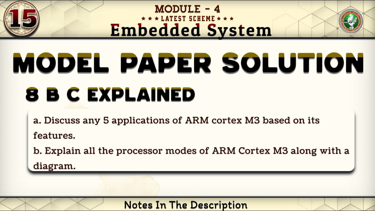 8 bc Model Paper Solution Explained Module 3 6th Sem Embedded systems ...