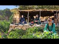 Cooking bean pilaf (Istanbuli) with organic &amp; fresh beans in the summer camp | Nomad life