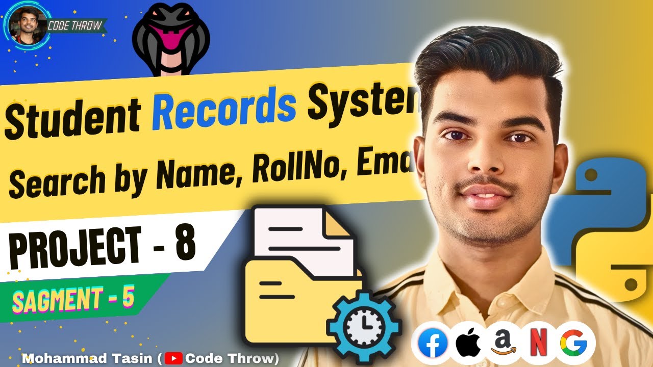 Student Record Management System in Python – Part 5 | Search Student ...