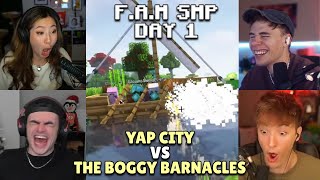 Chaotic First Day of FAM SMP | Yap City vs The Boggy Barnacles