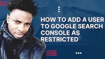 How To Add a User to Google Search Console as Restricted.