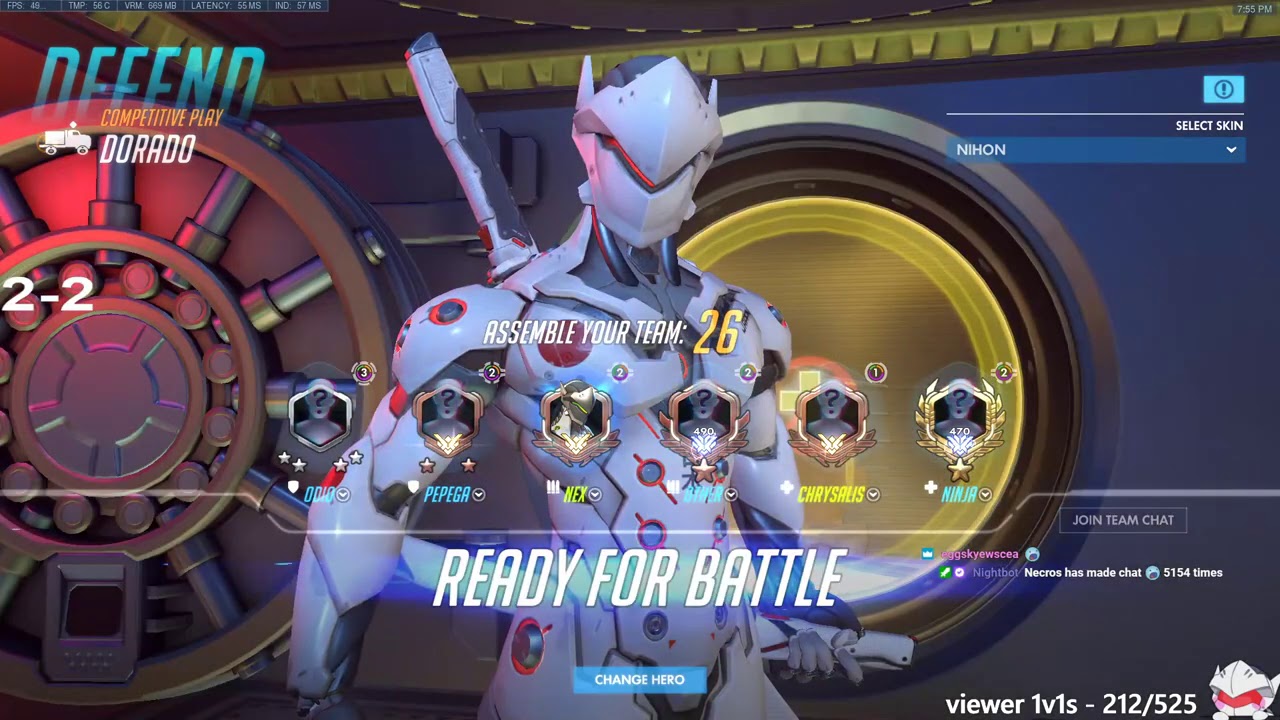 Overwatch Fastest Genji God Necros Tryhard Genji Gameplay