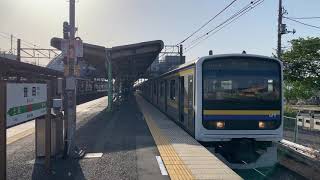 JR外房線誉田駅1番線16時29分発265M(千マリC407編成)＋(C428編成)茂原駅行き発車。