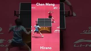 Chen Meng Vs Hirano #tabletennis #pingpong #tenismeja #tenisdemesa #shorts #ittf #wtt