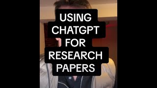 Using ChatGPT for Research Papers #shorts