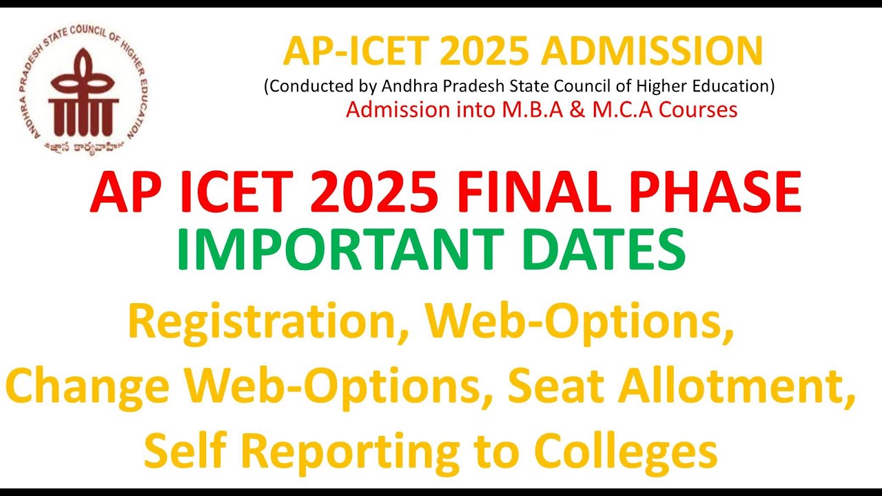 AP ICET Final Phase Important Dates 