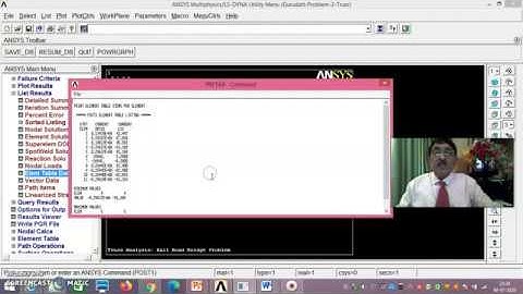 Truss Analysis- Rail road bridge problem-Demo- Using Ansys Mechanical APDL -Problem 2-Session-2