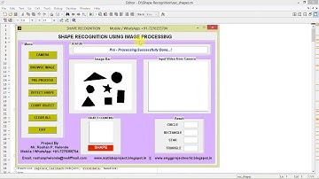 Shape Detection & Recognition Using Image Processing Matlab Project with Source Code || IEEE Project