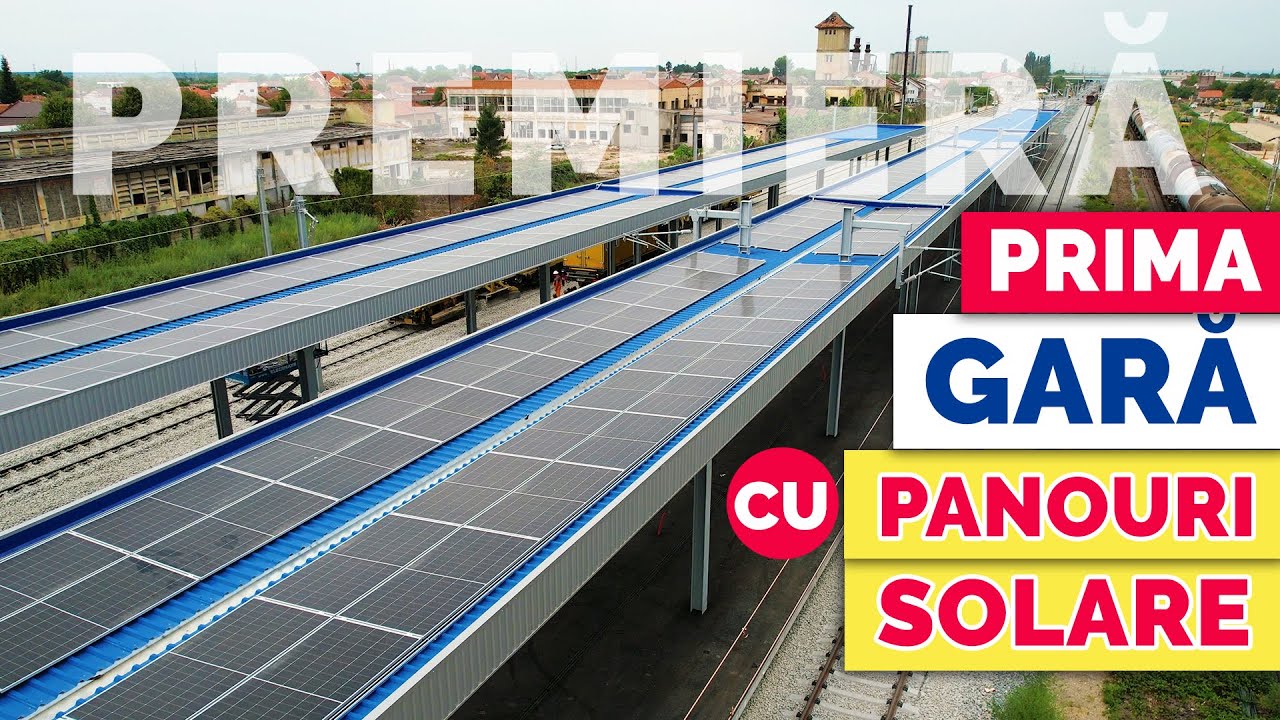 Lugoj, primul oraș din România cu peroane feroviare alimentate de panouri solare!