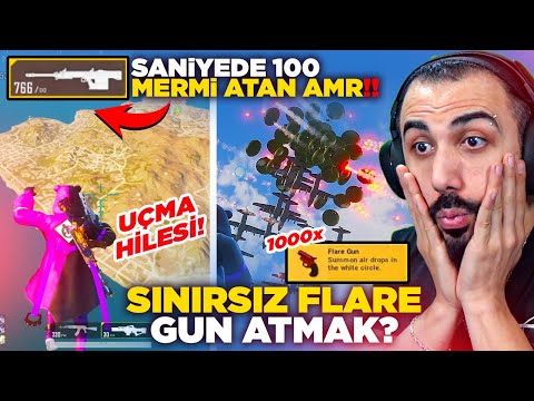 1000 FLARE GUN BİRDEN ATMAK?? 😮 SANİYEDE 100 MERMİ ATAN AMR VE ARBALET!! EFSANE MOD | PUBG MOBILE