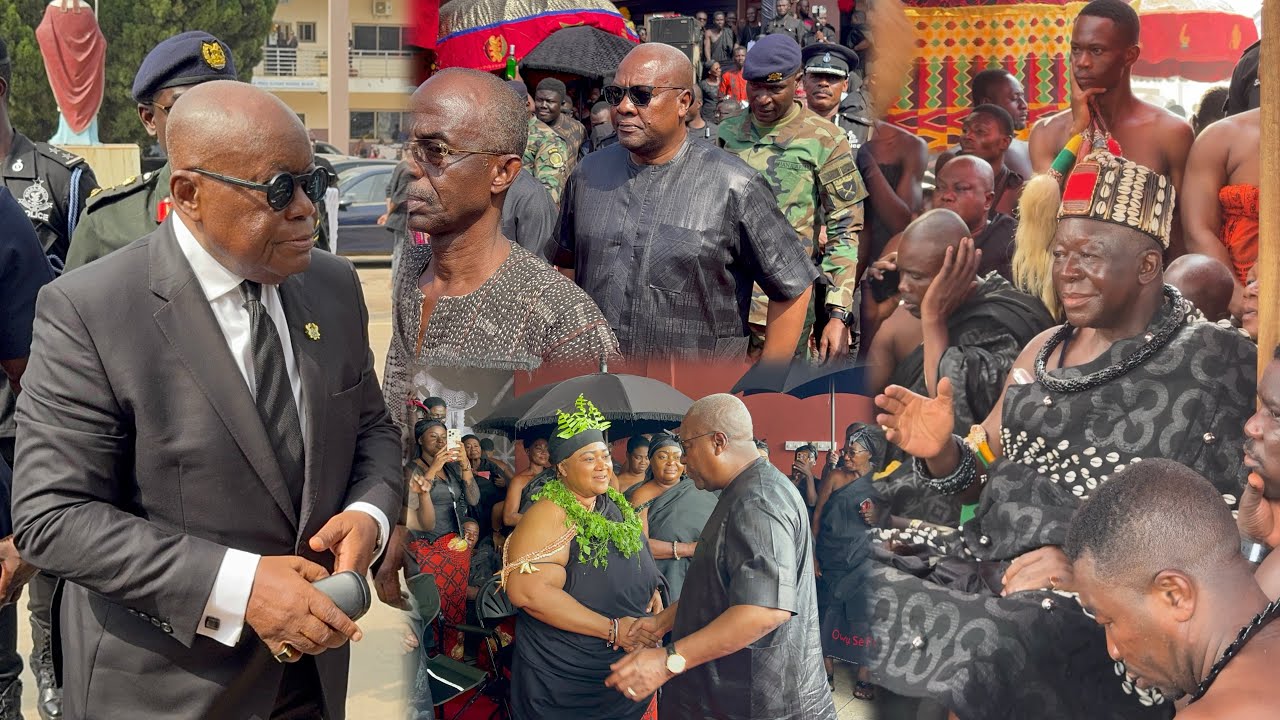 Otumfou Osei Tutu || ,Ex Prez Nana Addo,Prez John Mahama Mourns with MampongHemaa to Bury his Son😫💔
