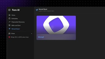7 Day Monad Mainnet Challenge - Day 2 | Fere AI | Your AI Trading Copilot