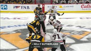 Connor Bedards Fist Play Ever In The Nhl Blackhawks At Penguins 10-10-23