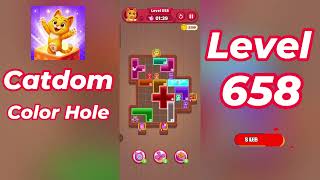 Catdom Color Hole Level 658 Walkthrough [NEW UPDATE] 🐱🟣 | Relaxing Color Puzzle Game | Go Answer