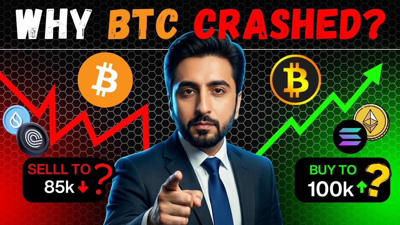 🚨 WHY CRYPTO CRASHED TODAY? 😱 BTC NEXT MOVE 100K vs 85K | Altcoins Outlook