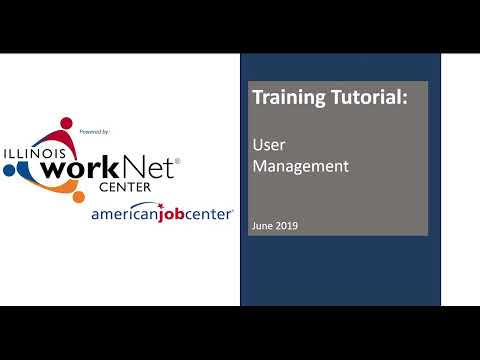 Illinois workNet User Management