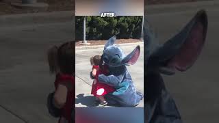 Disney character falls with little girl to make her feel better 👏❤️