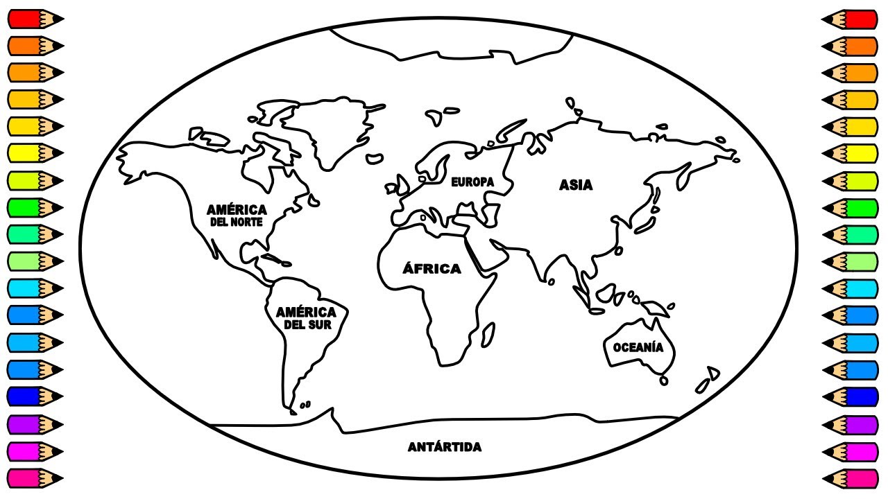 Cómo dibujar un MAPA DEL MUNDO o PLANETA TIERRA / How to draw a WORLD MAP 