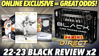 ONLINE EXCLUSIVE RELEASE (GREAT CHECKLIST) ?? 2022-23 Panini Black Basketball Hobby Box Review x2