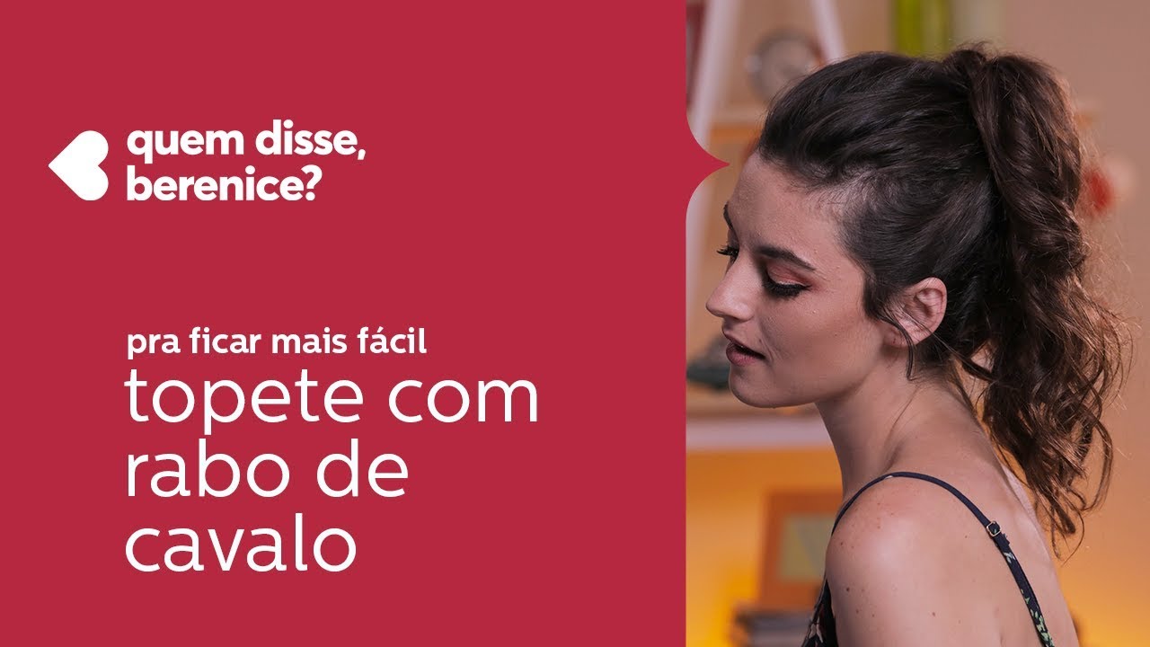 como fazer topete com rabo de cavalo - YouTube